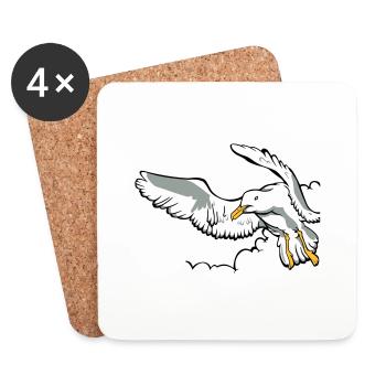 Seagull - Coasters (set of 4) - white - Front