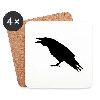raven - Coasters (set of 4) - white - Front