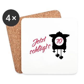 Birthday - It Goes to 70 - Coasters (set of 4) - white - Front
