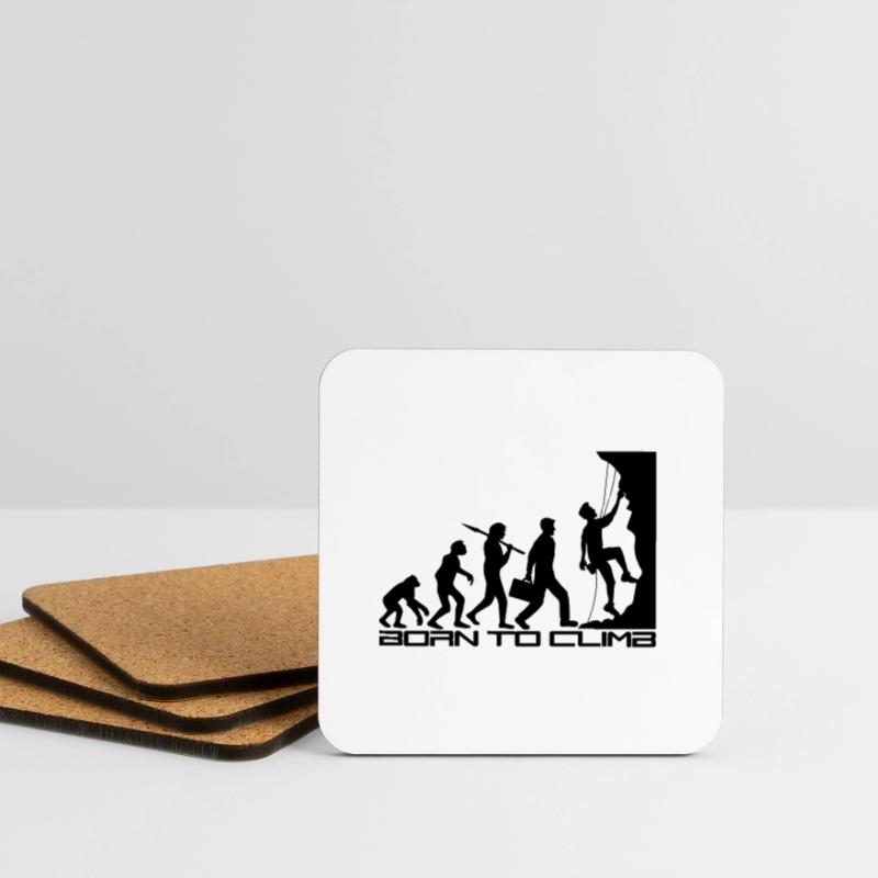 né pour gravir l'évolution évolution née raide Dessous de verre (lot de 4)