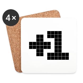 1 - Coasters (set of 4) - white - Front