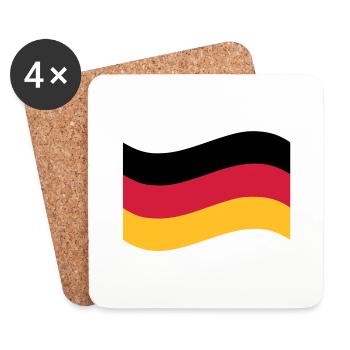 Deutschland - Untersetzer (4er-Set) - Weiß - Vorne
