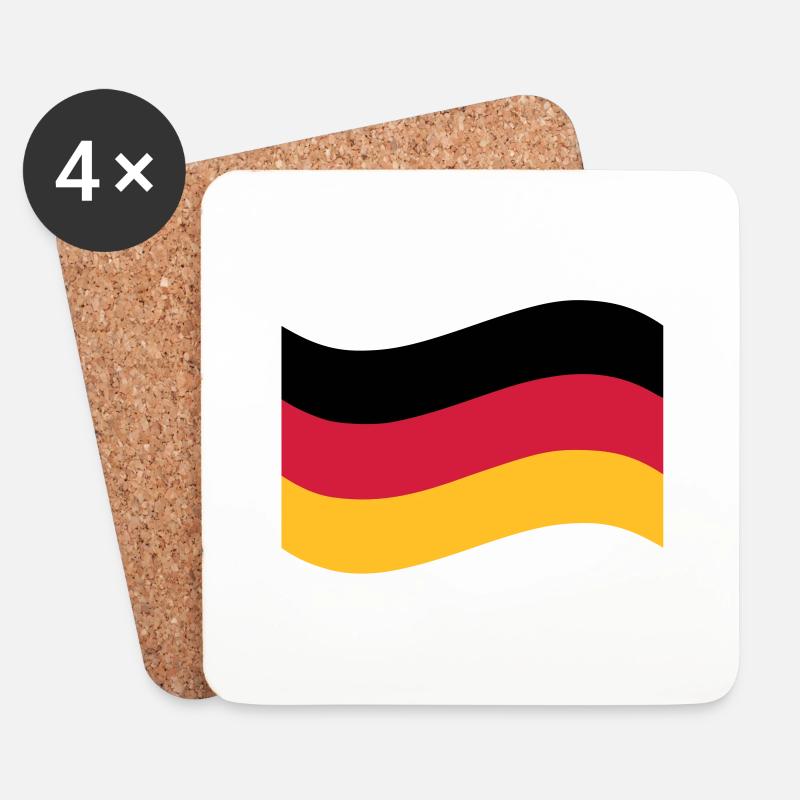 Deutschland - Untersetzer (4er-Set) - Weiß