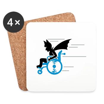 senior superhero (3c) - Coasters (set of 4) - white - Front