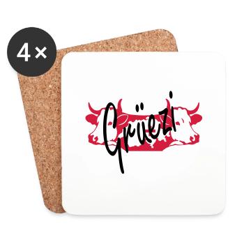 grüezi - Coasters (set of 4) - white - Front