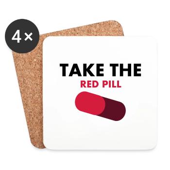 take_the_red_pill - Untersetzer (4er-Set) - Weiß - Vorne