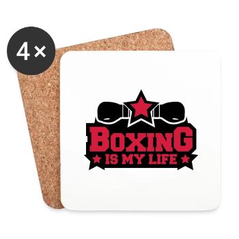 boxing_is_my_life_c2 - Untersetzer (4er-Set) - Weiß - Vorne