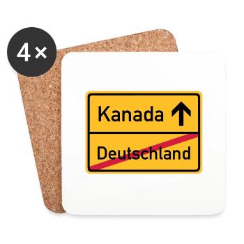 ortsschild_kanada__f3 - Untersetzer (4er-Set) - Weiß - Vorne