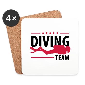 diving_team_c2 - Coasters (set of 4) - white - Front