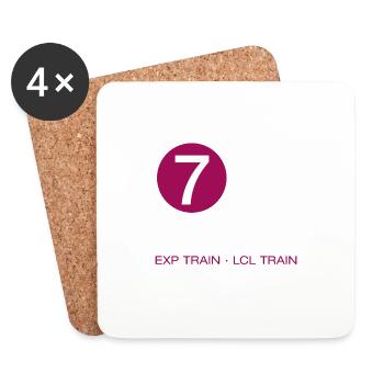 new york city metro 7 train flushing queens times - Untersetzer (4er-Set) - Weiß - Vorne