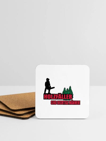 holzfäller - Untersetzer (4er-Set) - Weiß - Vorne