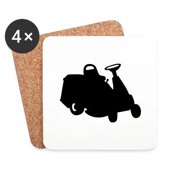 aufsitzmaeher__f1 - Coasters (set of 4) - white - Front