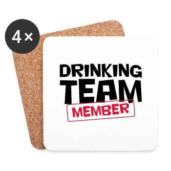 Drinking team: Member - Coasters (set of 4) - white - Front