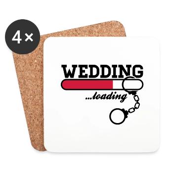 wedding_loading___f2 - Untersetzer (4er-Set) - Weiß - Vorne