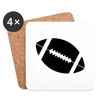 American football - Untersetzer (4er-Set) - Weiß - Vorne