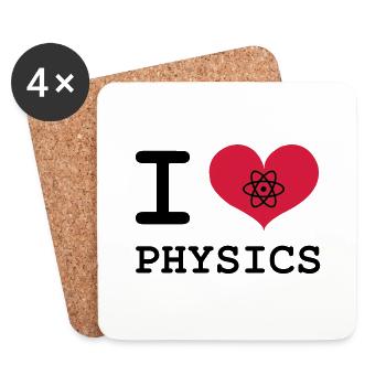 I Love Physics ! - Coasters (set of 4) - white - Front