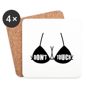 dont_touch_f1 - Dessous de verre (lot de 4) - blanc - Devant