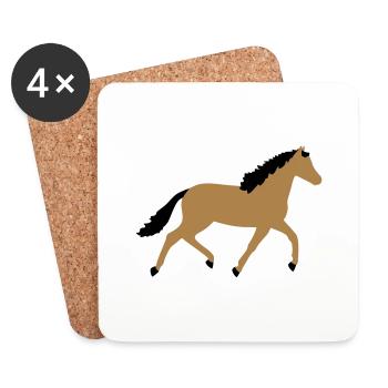 horse - Coasters (set of 4) - white - Front