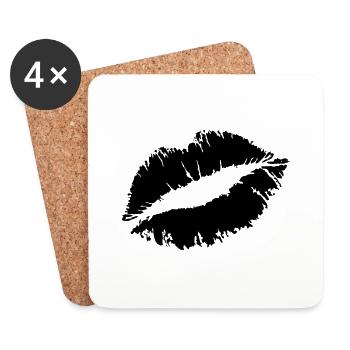 KISS - Untersetzer (4er-Set) - Weiß - Vorne