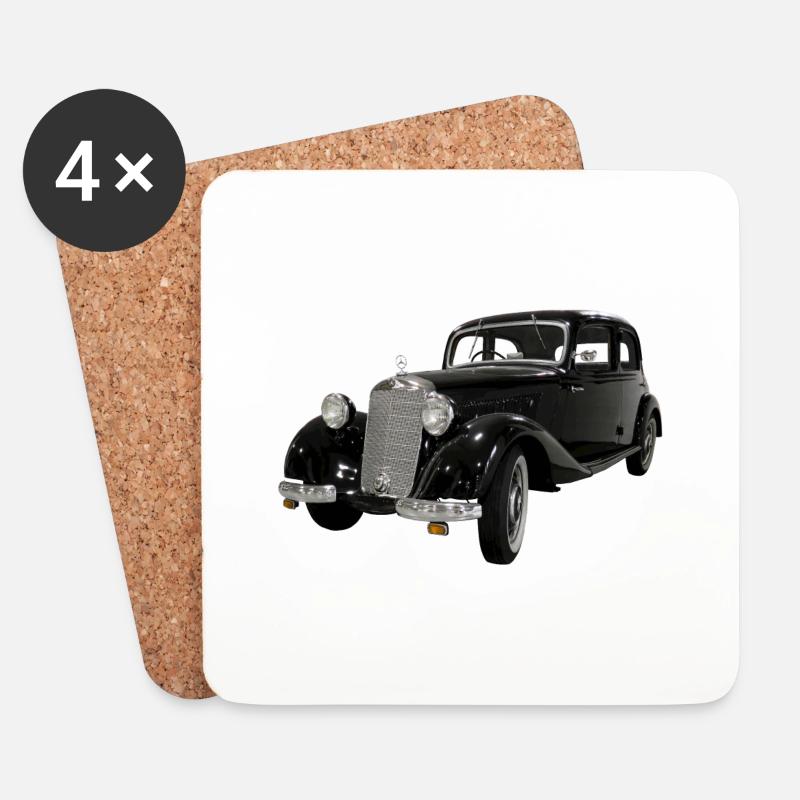 ALTES AUTO / KLASSISCHES FAHRZEUG - Untersetzer (4er-Set) - Weiß