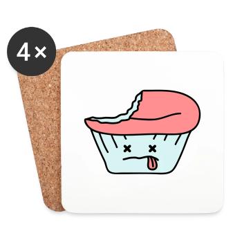 Dead Cupcake - Untersetzer (4er-Set) - Weiß - Vorne