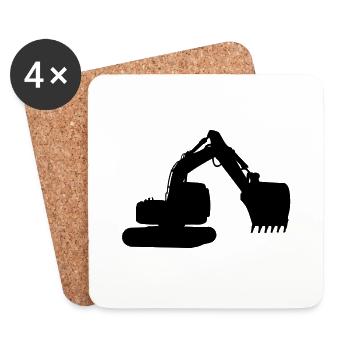 bagger - Untersetzer (4er-Set) - Weiß - Vorne