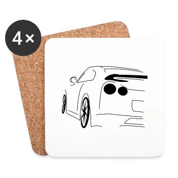 GTR Racing - Untersetzer (4er-Set) - Weiß - Vorne