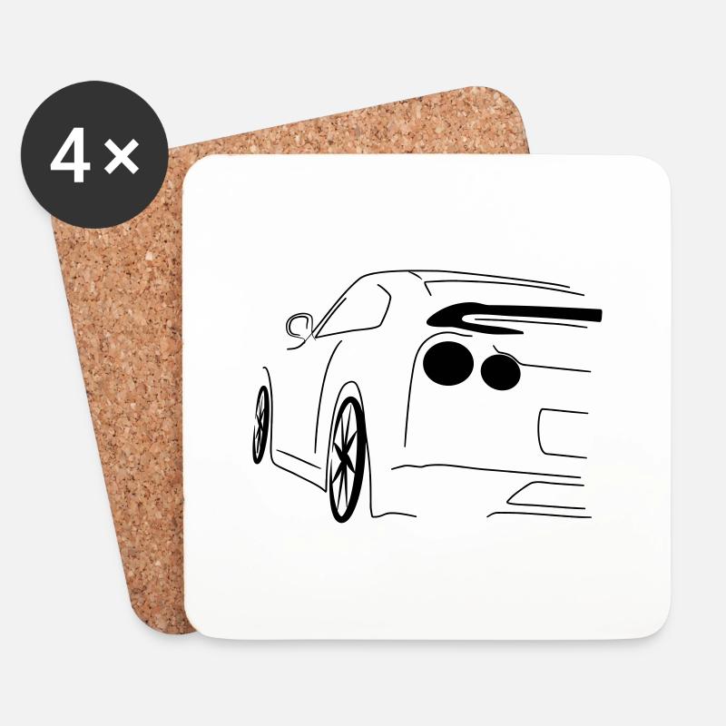 GTR Racing - Untersetzer (4er-Set) - Weiß