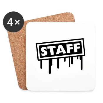 Staff - Untersetzer (4er-Set) - Weiß - Vorne