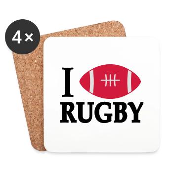 RUGBY - Untersetzer (4er-Set) - Weiß - Vorne
