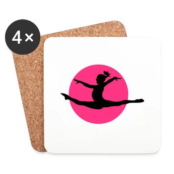 Kunst & Bodenturnen - Untersetzer (4er-Set) - Weiß - Vorne