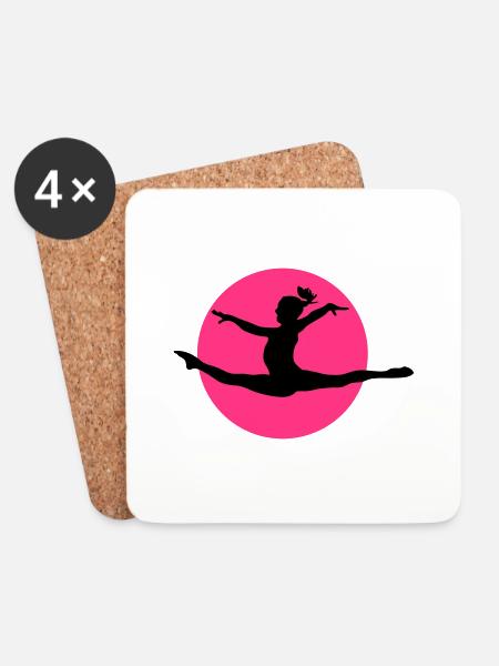 Kunst & Bodenturnen - Untersetzer (4er-Set) - Weiß