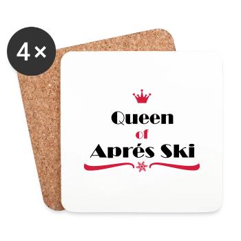 queen of apres ski - Coasters (set of 4) - white - Front