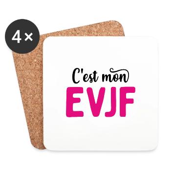 C'est mon evjf mariage - Dessous de verre (lot de 4) - blanc - Devant