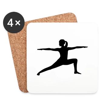 Yoga - Untersetzer (4er-Set) - Weiß - Vorne