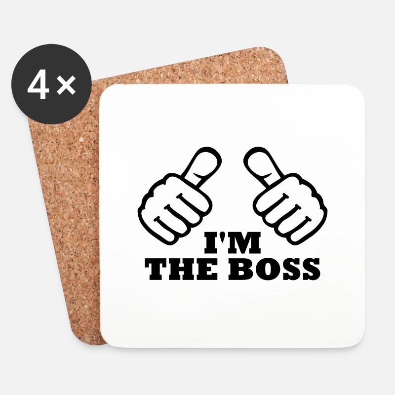 I'm the boss - Untersetzer (4er-Set) - Weiß