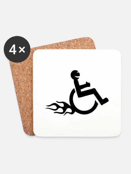 handicap rolstoel plezier G sport Gehandicapte - Glasbrikker (sæt med 4 stk.) - hvid