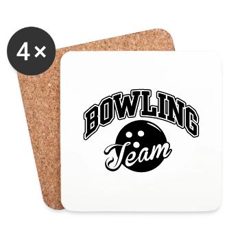 Bowling Team - Untersetzer (4er-Set) - Weiß - Vorne