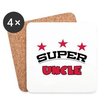 Super uncle - Untersetzer (4er-Set) - Weiß - Vorne