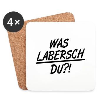 was_labersch_du_f1 - Untersetzer (4er-Set) - Weiß - Vorne