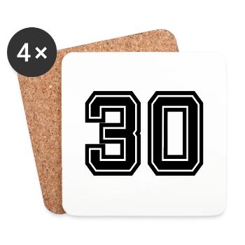 30 - Untersetzer (4er-Set) - Weiß - Vorne
