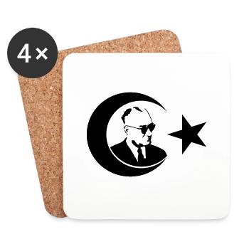 Ay yildiz Atatürk - Untersetzer (4er-Set) - Weiß - Vorne