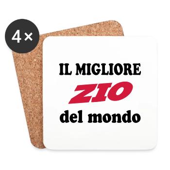 Il migliore zio del mondo - Coasters (set of 4) - white - Front