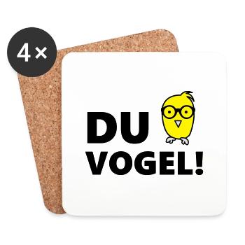 du_vogel - Untersetzer (4er-Set) - Weiß - Vorne