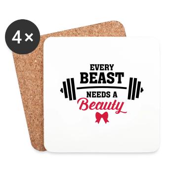 Beauty - Beast (Part 2) - Dessous de verre (lot de 4) - blanc - Devant