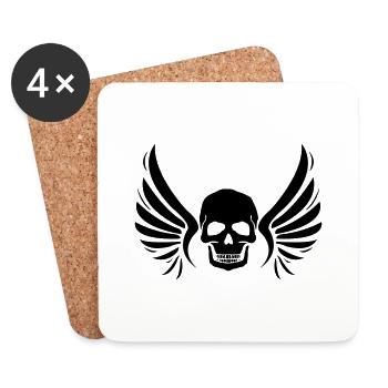 fly_skull_01 - Untersetzer (4er-Set) - Weiß - Vorne