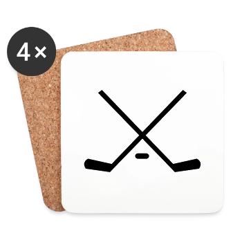 hockey_01 - Coasters (set of 4) - white - Front