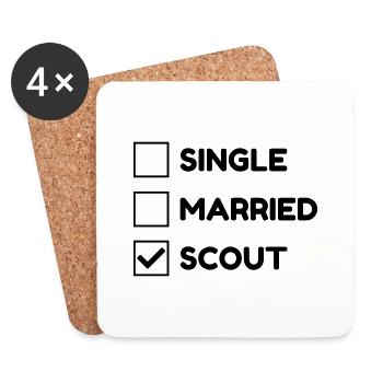 Scout Scouting Pfadfinder Pfadfinderin Scoutisme - Coasters (set of 4) - white - Front