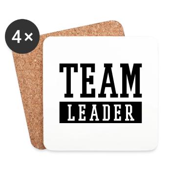 Team Leader - Untersetzer (4er-Set) - Weiß - Vorne