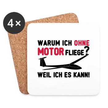 Segelfliegen ohne Motor - Coasters (set of 4) - white - Front